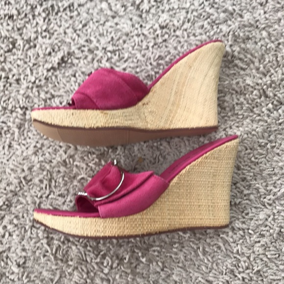 Collins Stuart fuchsia, cork wedges - Picture 3 of 12